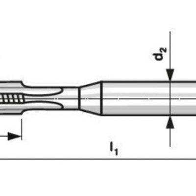 Závitník strojný brúsený s priamou drážkou 223042 HSSE ISO1 M4