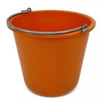 Vedro murárske 12 l Professional, hrúbka úchytu 7mm, certifikát TUV, orange